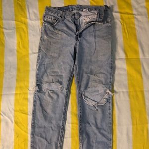 VINTAGE LEVIS distressed 512 tapered leg DENIM